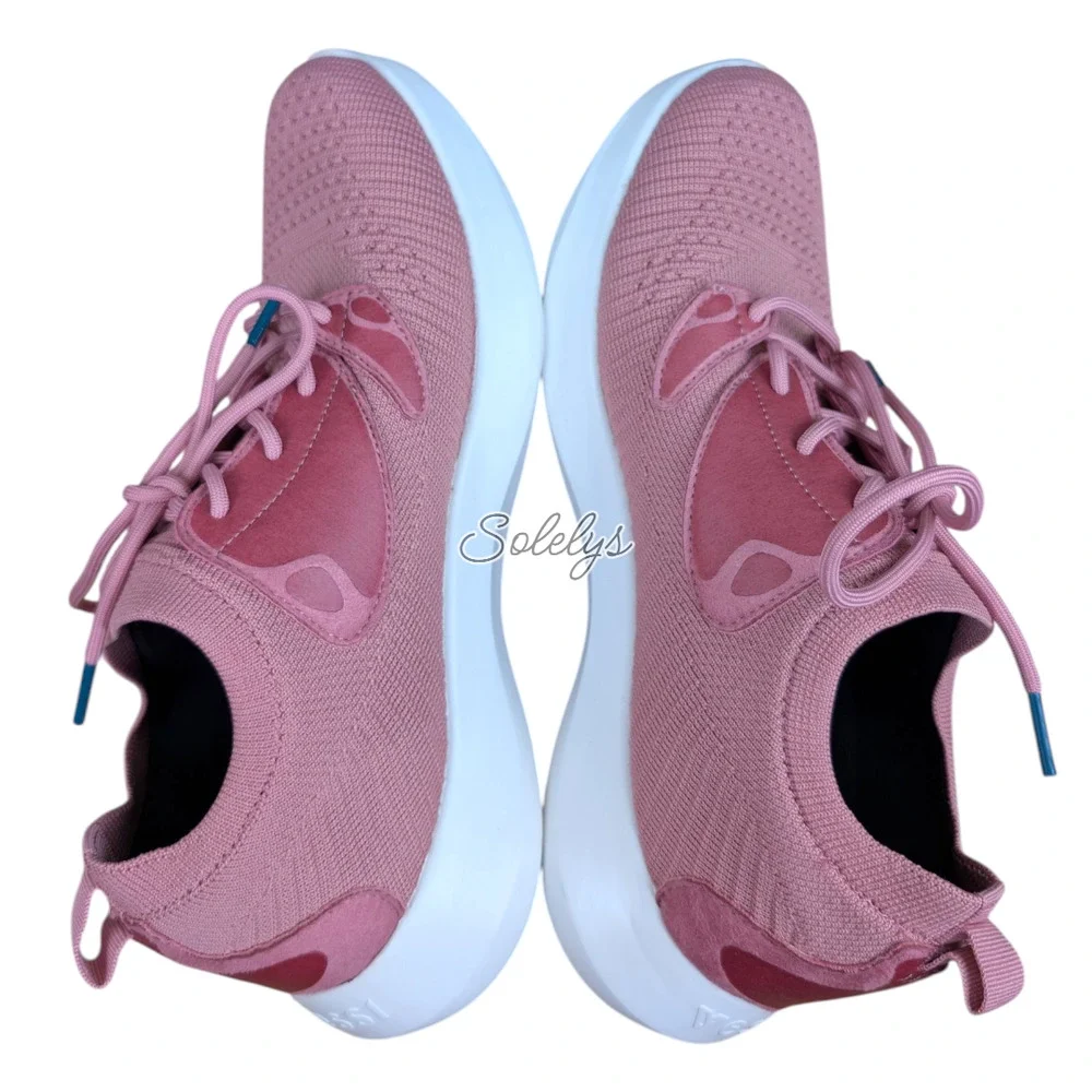 Vessi Everyday Move Women 9 Arizona Pink Waterproof Knit DymaTex Lace Up Sneaker